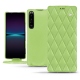 Lederschutzhülle Sony Xperia 1 IV - Vert olive - Couture ( Nappa - Pantone #a7c58e ) 