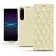 Housse cuir Sony Xperia 1 IV - Ivoire - Couture ( Sleek P C12 - White ) 