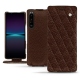 Sony Xperia 1 IV leather case - Châtaigne - Couture ( Pantone 476C ) 