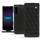 Housse cuir Sony Xperia 1 IV - Ebène - Couture ( Sleek P C12 - Black ) 