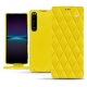 Housse cuir Sony Xperia 1 IV - Jaune fluo - Couture