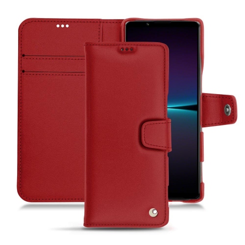 Custodia in pelle personalizzabile per Sony Xperia 1 IVRouge ( Nappa - Pantone #d50032 ) 