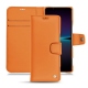 Capa em pele Sony Xperia 1 IV - Orange ( Nappa - Pantone #ff9351 ) 