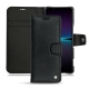 Sony Xperia 1 IV leather case - Dark vintage ( Pantone #050505 ) 