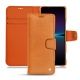 Housse cuir Sony Xperia 1 IV - Mandarine vintage ( Pantone #d47231 ) 