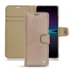 Sony Xperia 1 IV leather case - Taupe vintage ( Pantone #bda790 ) 