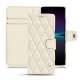 Custodia in pelle Sony Xperia 1 IV - Blanc - Couture ( Bologna - White ) 