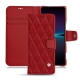 Housse cuir Sony Xperia 1 IV - Rouge - Couture ( Nappa - Pantone #d50032 ) 