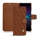 Funda de piel Sony Xperia 1 IV - Marron - Couture ( Nappa - Pantone #8B4720 ) 