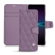 Housse cuir Sony Xperia 1 IV - Lilas - Couture ( Nappa - Pantone #b9a3e3 ) 