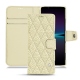 Lederschutzhülle Sony Xperia 1 IV - Ivoire - Couture ( Sleek P C12 - White ) 