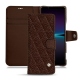 Lederschutzhülle Sony Xperia 1 IV - Châtaigne - Couture ( Pantone 476C ) 