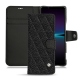 Housse cuir Sony Xperia 1 IV - Ebène - Couture ( Sleek P C12 - Black ) 