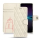 Lederschutzhülle Sony Xperia 1 IV - Blanc escumo - Couture
