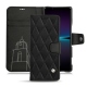 Housse cuir Sony Xperia 1 IV - Negre poudro - Couture