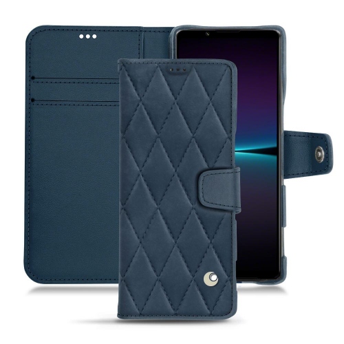 Mala de couro personalizável para Sony Xperia 1 IVJean vintage - Couture ( Pantone #2f414f  ) 