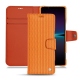 Custodia in pelle Sony Xperia 1 IV - Abaca arancio