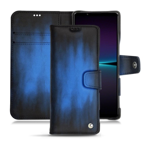 Personalisierbare Lederhülle für Sony Xperia 1 IVBleu Patine