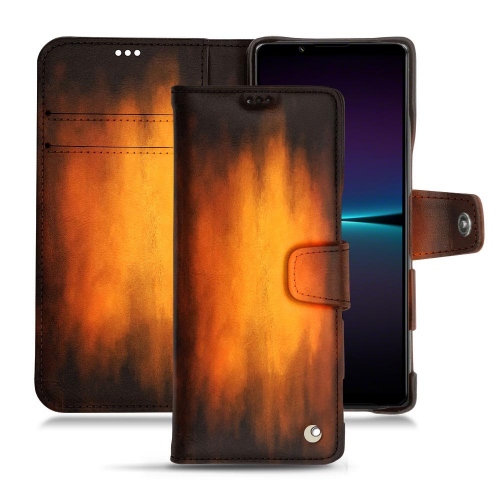 Custodia in pelle personalizzabile per Sony Xperia 1 IVFauve Patine