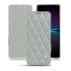 Housse cuir Sony Xperia 1 IV - Gris - Couture ( Nappa - Pantone #c1c6c8 ) 