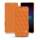 Sony Xperia 1 IV leather case - Orange - Couture ( Nappa - Pantone #ff9351 ) 
