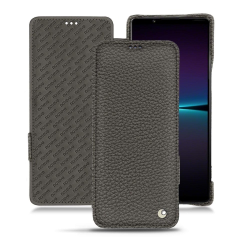 Mala de couro de alta qualidade para Sony Xperia 1 IVAnthracite ( Pantone #41403c ) 