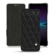 Custodia in pelle Sony Xperia 1 IV - Ebène - Couture ( Sleek P C12 - Black ) 