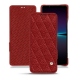 Housse cuir Sony Xperia 1 IV - Tomate - Couture ( Pantone 187C ) 