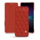 Sony Xperia 1 IV leather case - Papaye - Couture ( Pantone 180C ) 