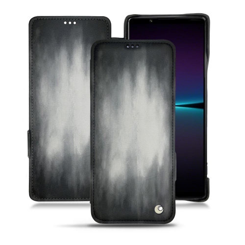 Funda de cuero de alta calidad para Sony Xperia 1 IVGris Patine