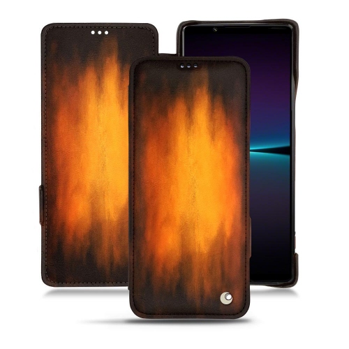 Custodia in pelle di alta qualità per Sony Xperia 1 IVFauve Patine