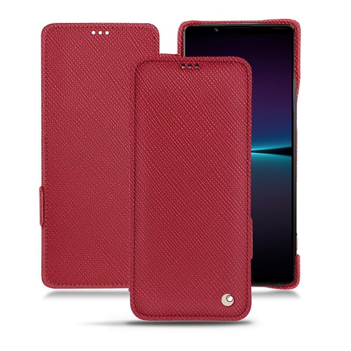 适用于索尼Xperia 1 IV的高品质皮套Rouge passion ( Pantone #a6192e ) 