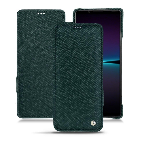 Funda de cuero de alta calidad para Sony Xperia 1 IVVert séduisant ( Pantone #1d3c34 ) 