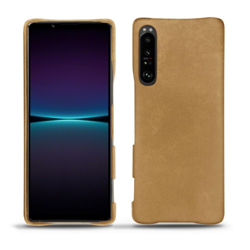 Premium leather case for Sony Xperia 1 IVSable vintage ( Pantone #9b7340 ) 