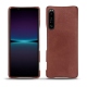 Sony Xperia 1 IV leather cover - Passion vintage ( Pantone #591d16 ) 