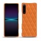 Sony Xperia 1 IV leather cover - Orange - Couture ( Nappa - Pantone #ff9351 ) 