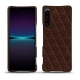 Lederschutzhülle Sony Xperia 1 IV - Châtaigne - Couture ( Pantone 476C ) 