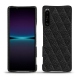 Lederschutzhülle Sony Xperia 1 IV - Ebène - Couture ( Sleek P C12 - Black ) 