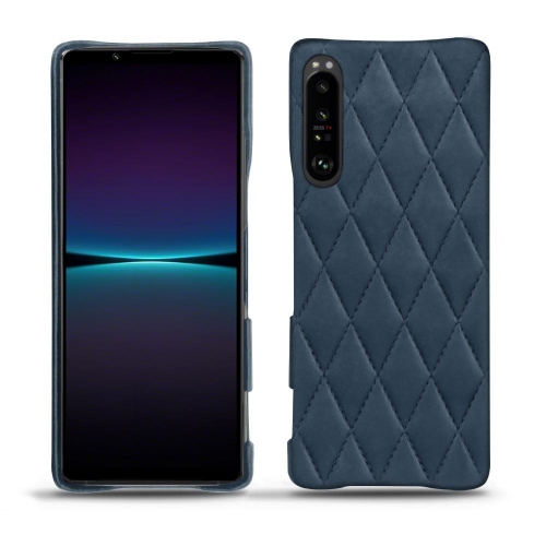 Coque en cuir haut de gamme pour Sony Xperia 1 IVJean vintage - Couture ( Pantone #2f414f  ) 