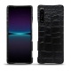 Lederschutzhülle Sony Xperia 1 IV - Crocodile nero