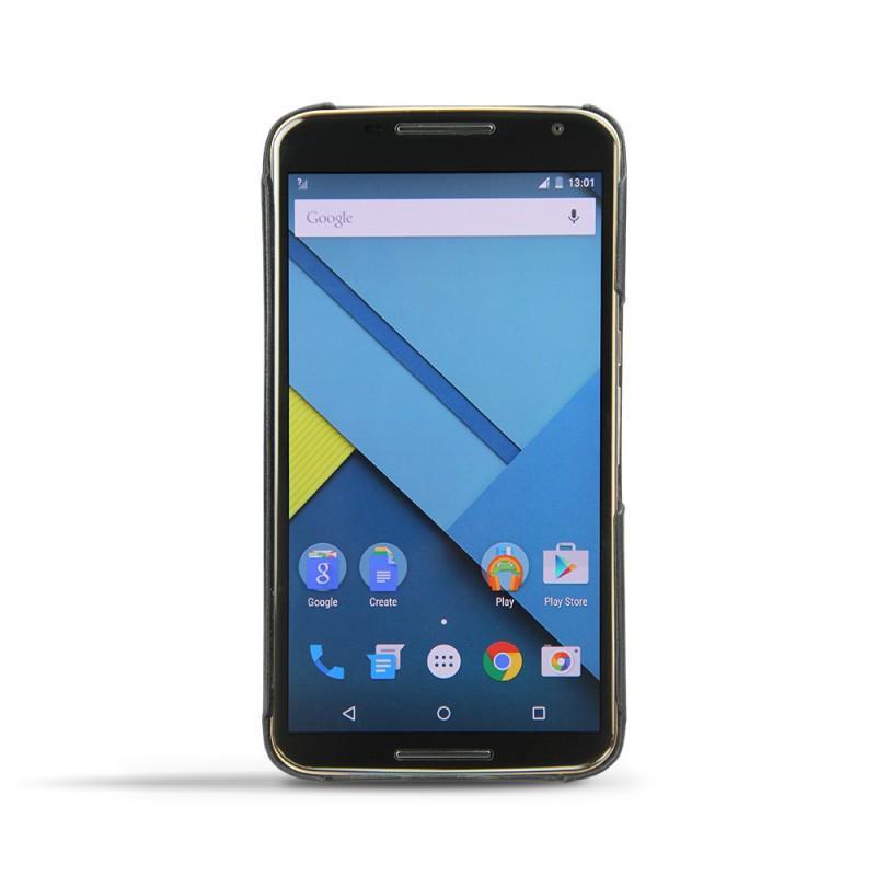 Housse cuir Motorola Nexus 6 - Noir ( Nappa - Black ) 