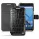 Housse cuir Motorola Nexus 6 - Crocodile nero