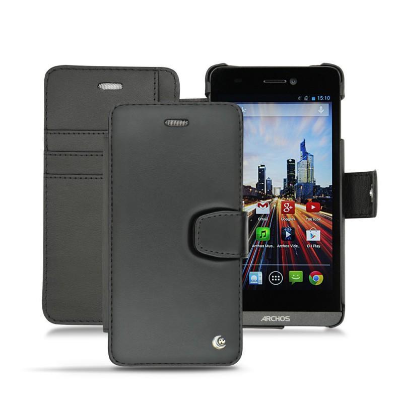 Capa em pele Archos 50 Helium 4G - Noir ( Nappa - Black ) 