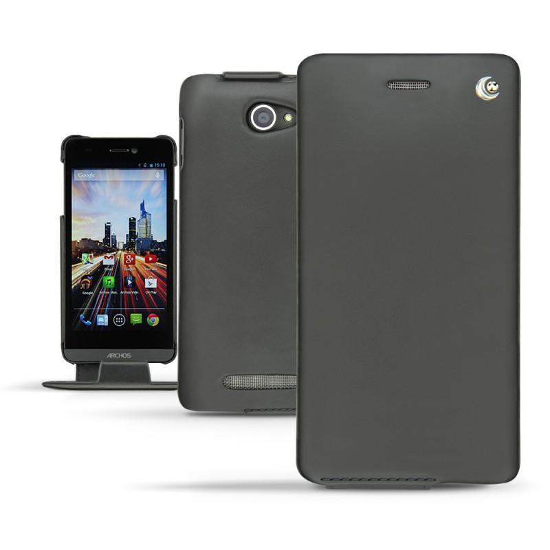 硬质真皮保护套 Archos 50 Helium 4G  - Noir ( Nappa - Black ) 