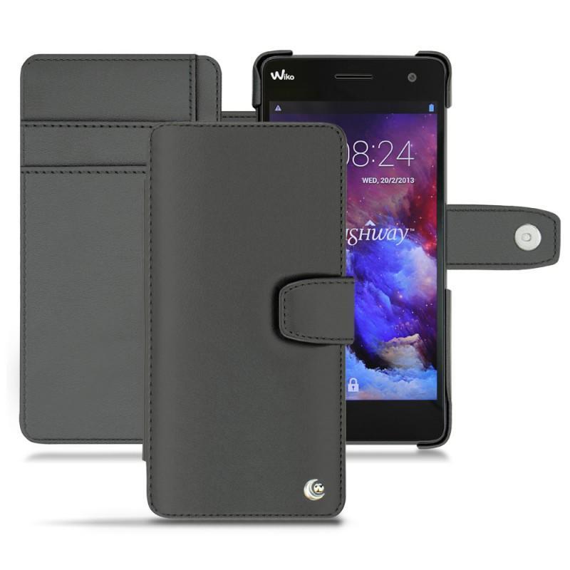 Wiko Highway leather case - Noir ( Nappa - Black ) 