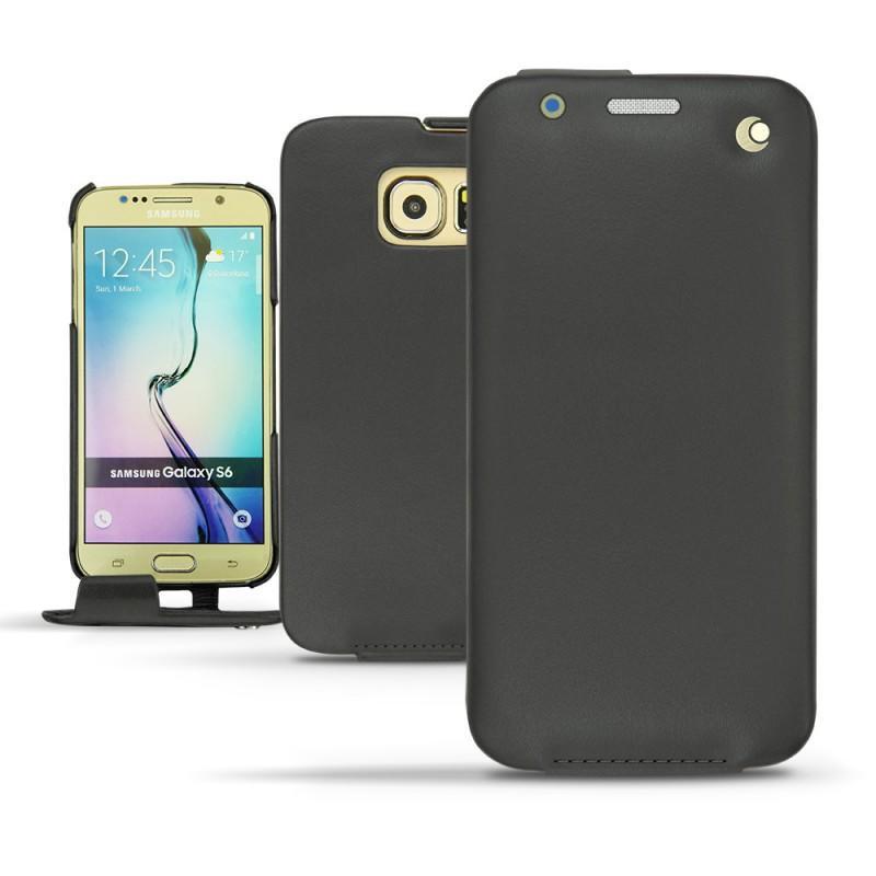 Funda de piel Samsung SM-G920A Galaxy S6 - Noir ( Nappa - Black ) 