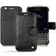 Housse cuir Blackberry Classic - Autruche nero