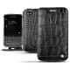Housse cuir Blackberry Classic - Crocodile nero