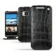Housse cuir HTC One M9 - Crocodile nero
