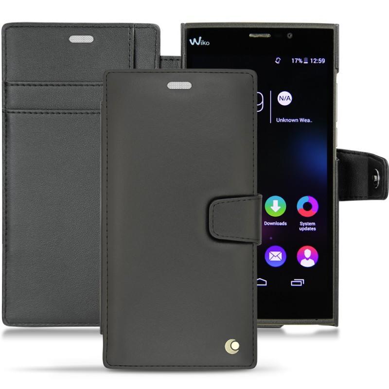 Wiko Ridge Fab leather case - Noir ( Nappa - Black ) 